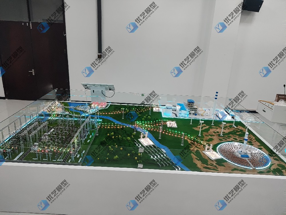 湖南省優藝模型——電力系統演示沙盤模型、綜合新能源電力沙盤模型